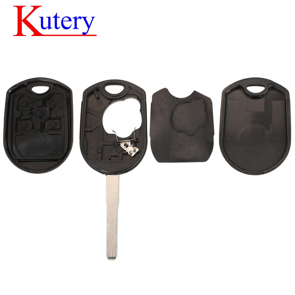 Jingyuqin 3/4/5 ボタンリモートキーシェルフォード C-Max F350 エスケープフィエスタ F150 マスタングフィットマツダノーカット HU101 FO38 ブレード交換