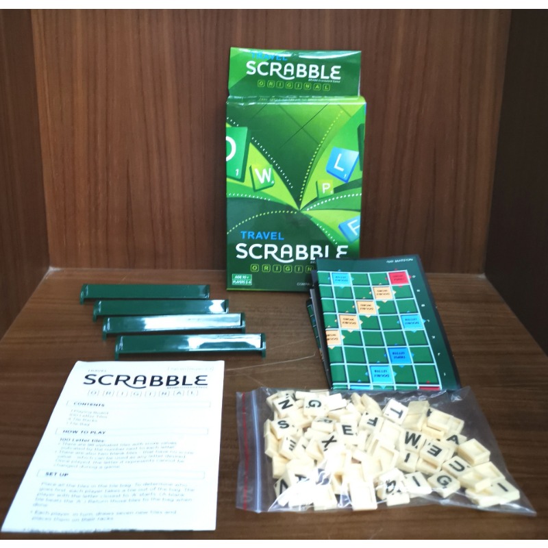 2-4 Personen Englisch Rechtschreibung Solitaire Box Alphabet Schach Lernspielzeug Reisen Englisch Alphabet Scrabble Puzzle Brettspiel
