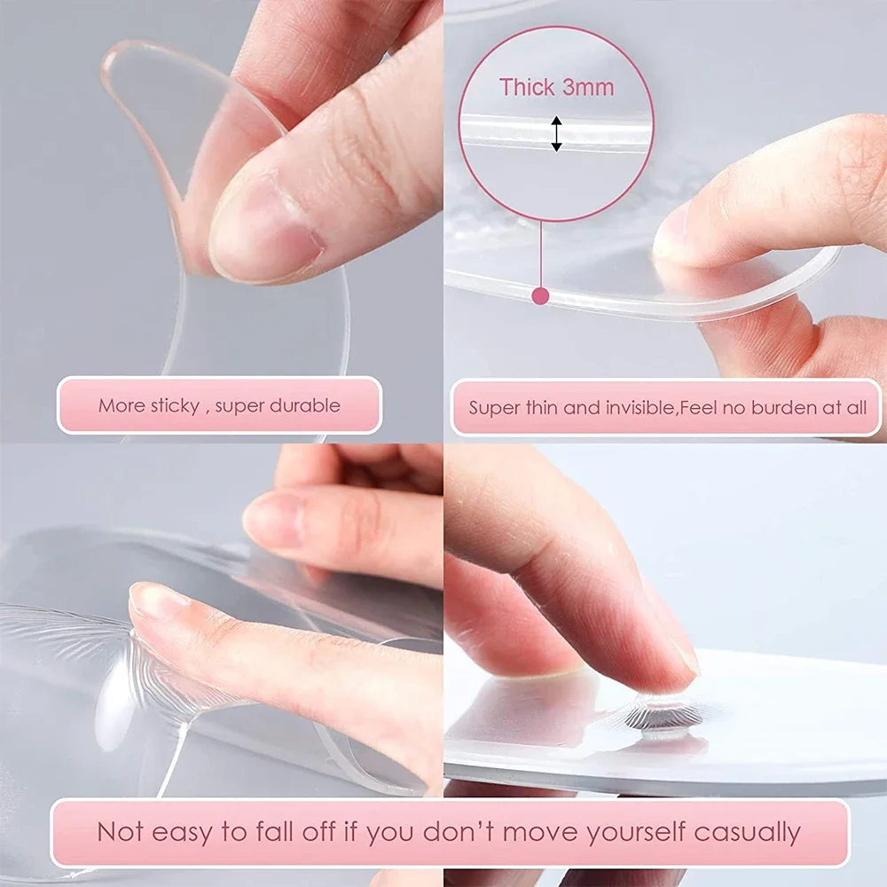 Cuscinetti pettorali in Silicone riutilizzabili Patch in Silicone antirughe per collo pettorale Set completo di cuscinetti per scollatura Pad per gli occhi per le donne ragazze