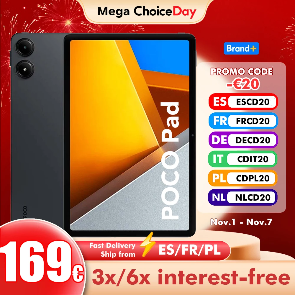 Tablet Xiaomi POCO Pad 12.1 Wi-Fi 8GB/256GB EU Charger Global Version
