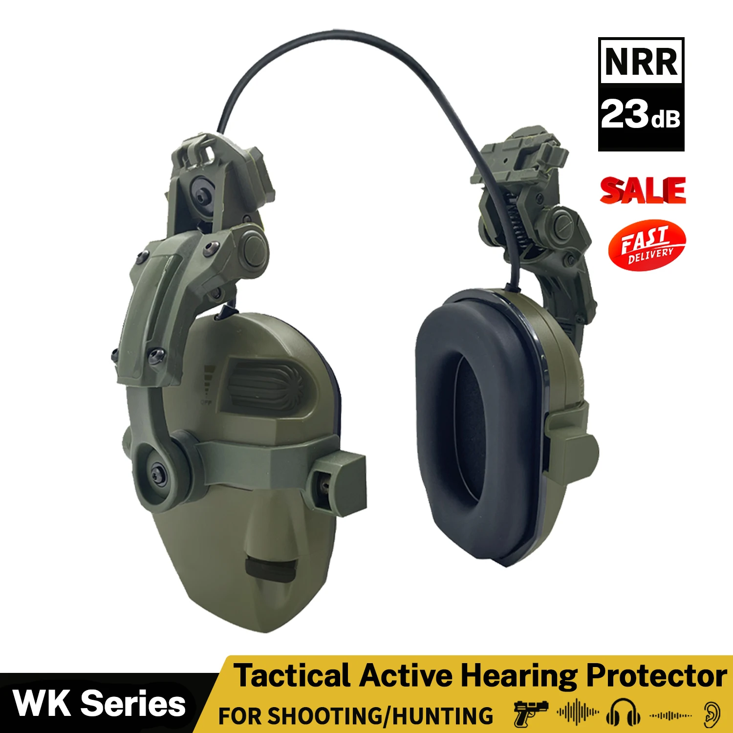 Armee Schießen Ohrenschützer Taktische Airsoft Headset Elektronische Gehörschutz Aktive Noise Reduction Jagd Kopfhörer