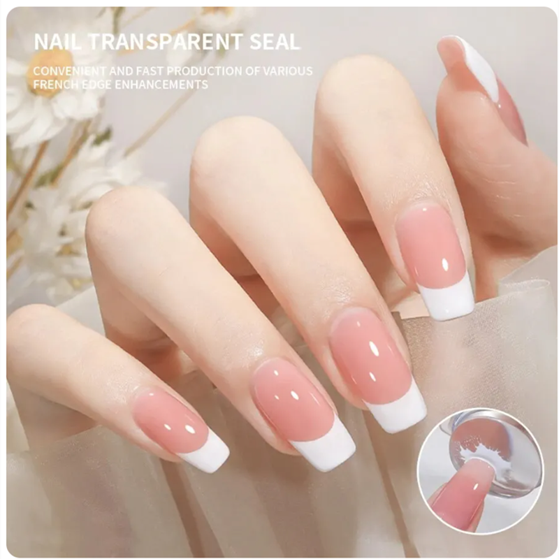 1 ชุดซิลิโคนโปร่งใสซีลหัวขนาดใหญ่ Scraper สีเล็บโอนเครื่องมือเล็บแม่แบบแม่พิมพ์ CLEAR Nail Art Stamper