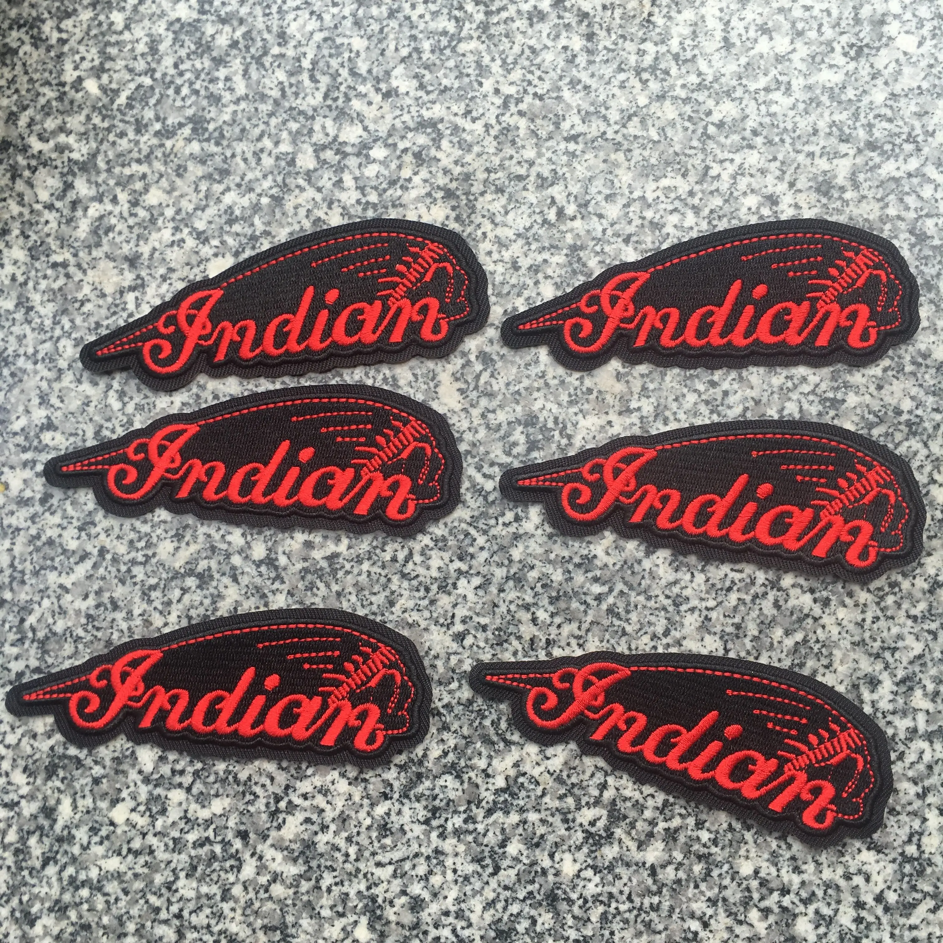 Bordado Ferro Em Patches para Vestuário, Jaqueta de Costura Suprimentos, Adesivos, Vestuário Acessórios, Chapéu Emblema, Indian Motocicleta, 3Pcs por lote