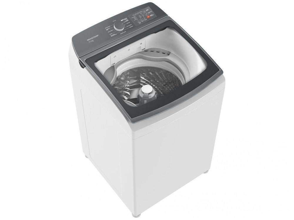 Lavadora de Roupas Brastemp 17kg Cesto Inox 12 Programas de Lavagem Branca BWK17 - 110V