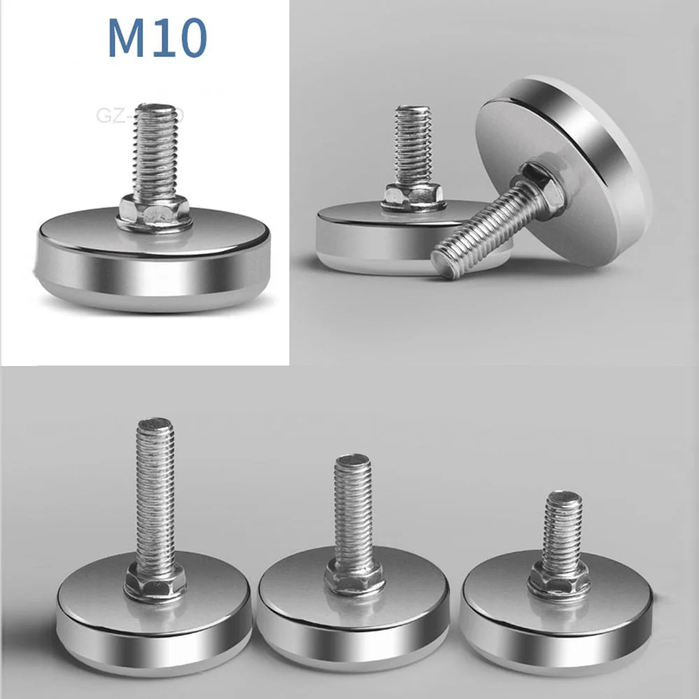 레벨링 풋 베이스, M6, M8, M10, 나사 높이 조절 가능, 직경 30mm, 35mm, 43mm, 50mm, 2개, 4개, 8개