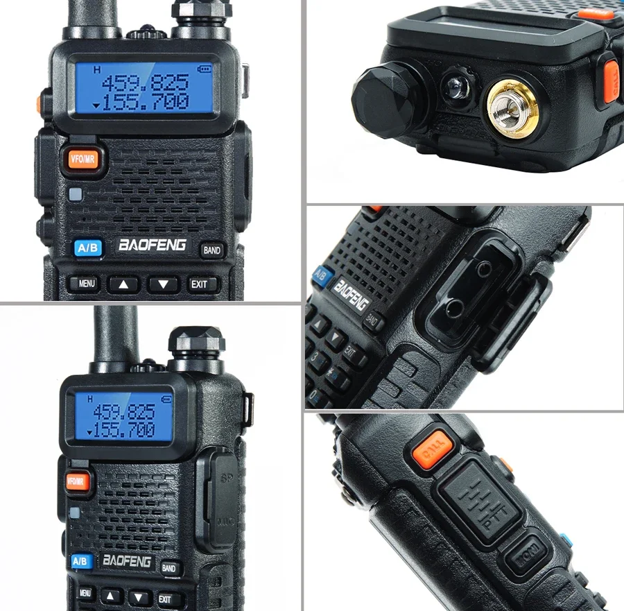 1/2/4PCS Baofeng UV-5R 8W Tri-Power Walkie Talkie High-Power Dual Frequency 128CH Portable Handheld UV-5R Two-Way Walkie Talkie
