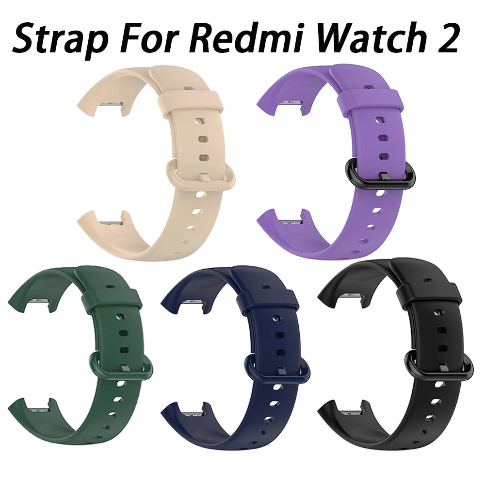 Correa de silicona suave para Redmi Watch 2 Lite, repuesto de pulsera deportiva para Xiaomi Watch 2, accesorios para reloj inteligente