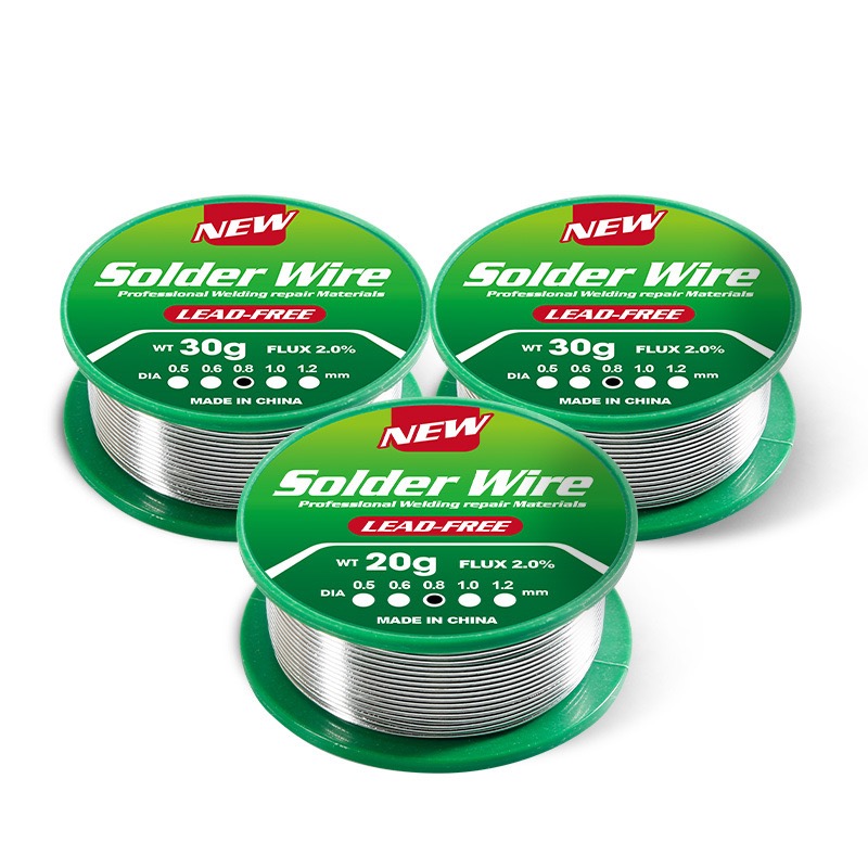 20g/30g/50g/100g low melting point lead-free solder wire coil sn99.3/cu0.7 high purity Soldering Wire Rosin Core Tin