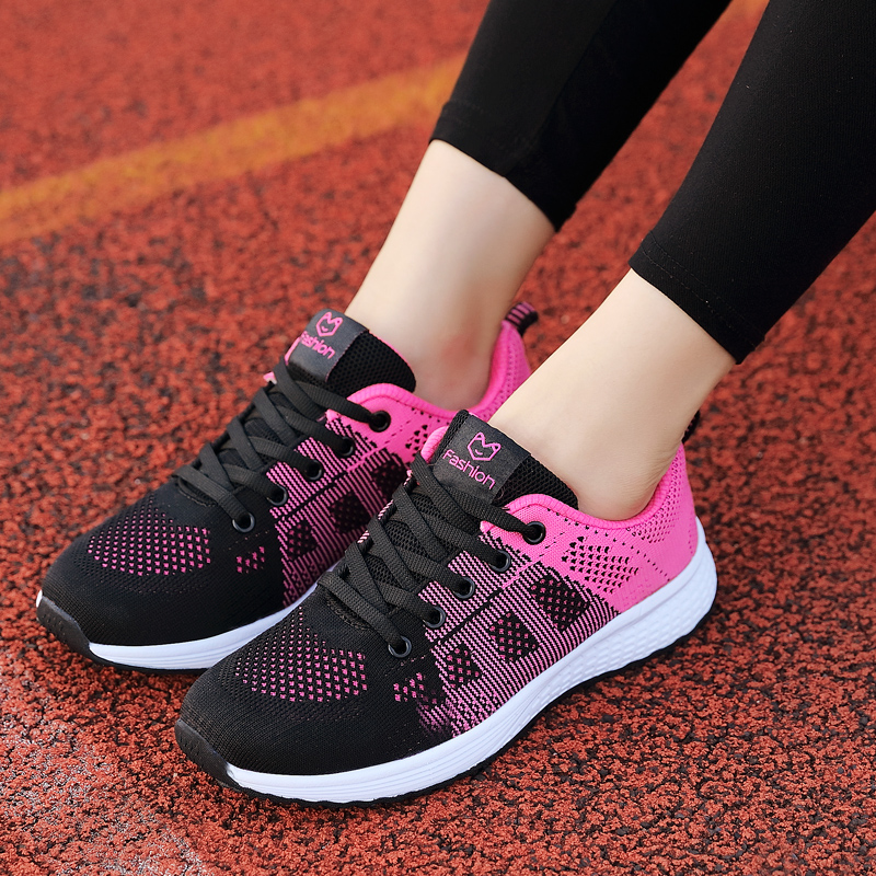 Atmungsaktive Frauen Laufschuhe Leichte Anti-slip Weibliche Sport Schuhe Outdoor Weiche frauen Sneakers Lace Up Mode Tennis