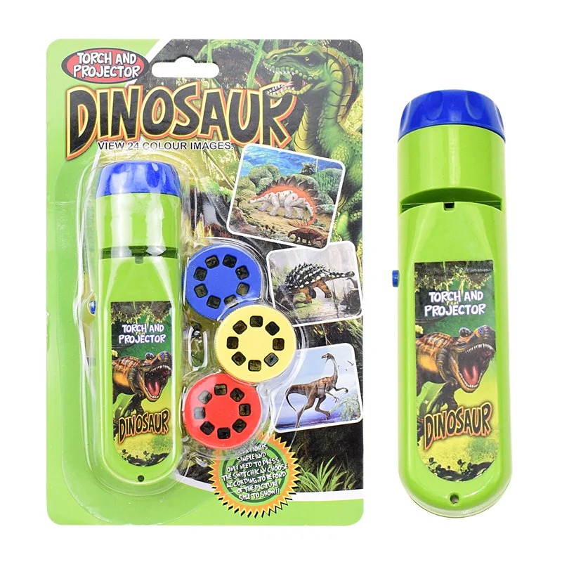 Children's Early Education Projector Flashlight Story Early Education Puzzle Dinosaur Ocean Space Pattern Bedtime Toy