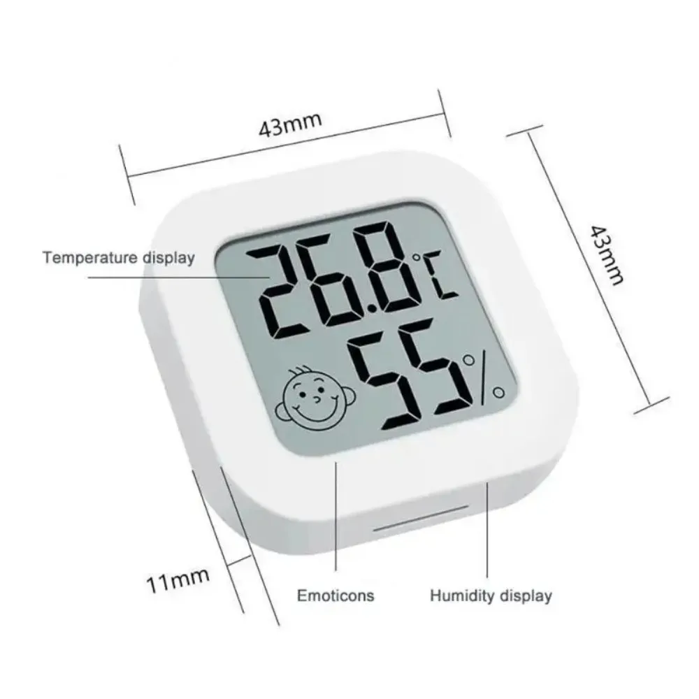 เครื่องวัดอุณหภูมิและความชื้นดิจิตอล LCD สำหรับใช้ภายในอาคาร เครื่องวัดอุณหภูมิและความชื้นอิเล็กทรอนิกส์ เซ็นเซอร์วัดอุณหภูมิและความชื้น สถานีตรวจอากาศสำหรับบ้าน