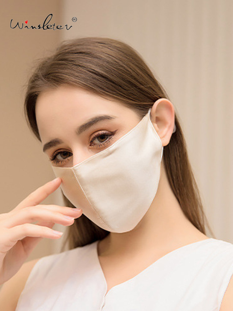 Winsleter, 100 % echte Seide, Sonnenschutzmaske, Damen, solide, dünne, vielseitige, täglich verstellbare Maske, 2025, Frühling, Sommer, neu, A4D925CC