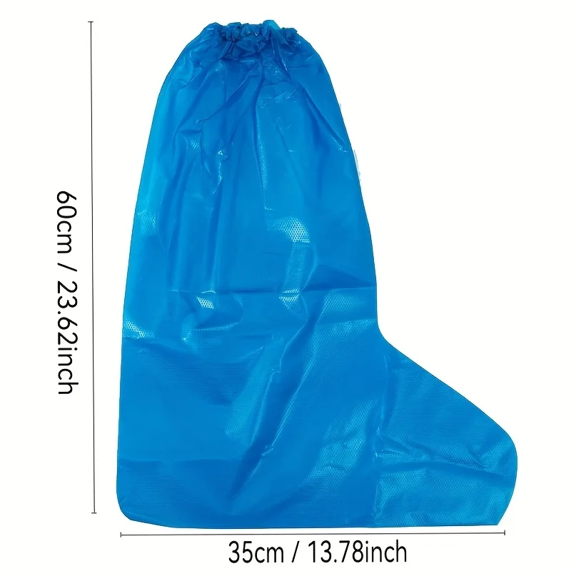 5 paia di copriscarpe impermeabili usa e getta ispessiti, copriscarpe in plastica trasparente impermeabile e antiscivolo per i giorni di pioggia,