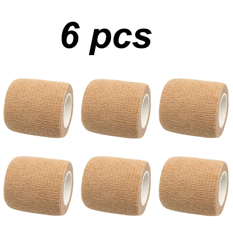 Beige kleurrijke sport zelfklevende elastische bandage wrap tape 4,8 m Hansaplast voor kniesteunpads vinger enkel palm schouder