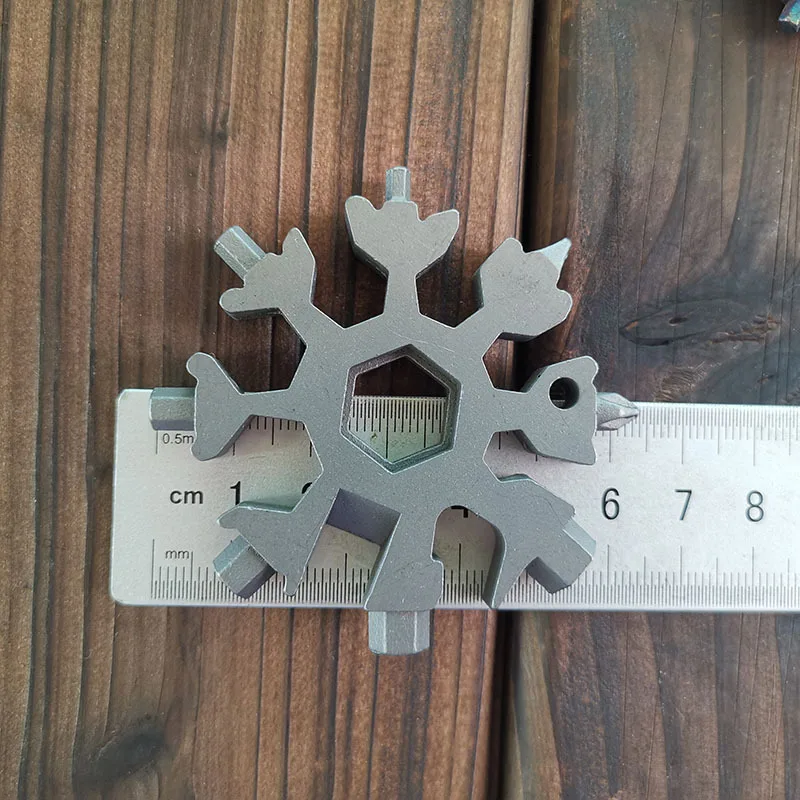 Llave de copo de nieve de torsión multifunción EDC portátil, destornillador octogonal Universal Hexagonal de acero de aleación 18 en 1, herramienta para el hogar