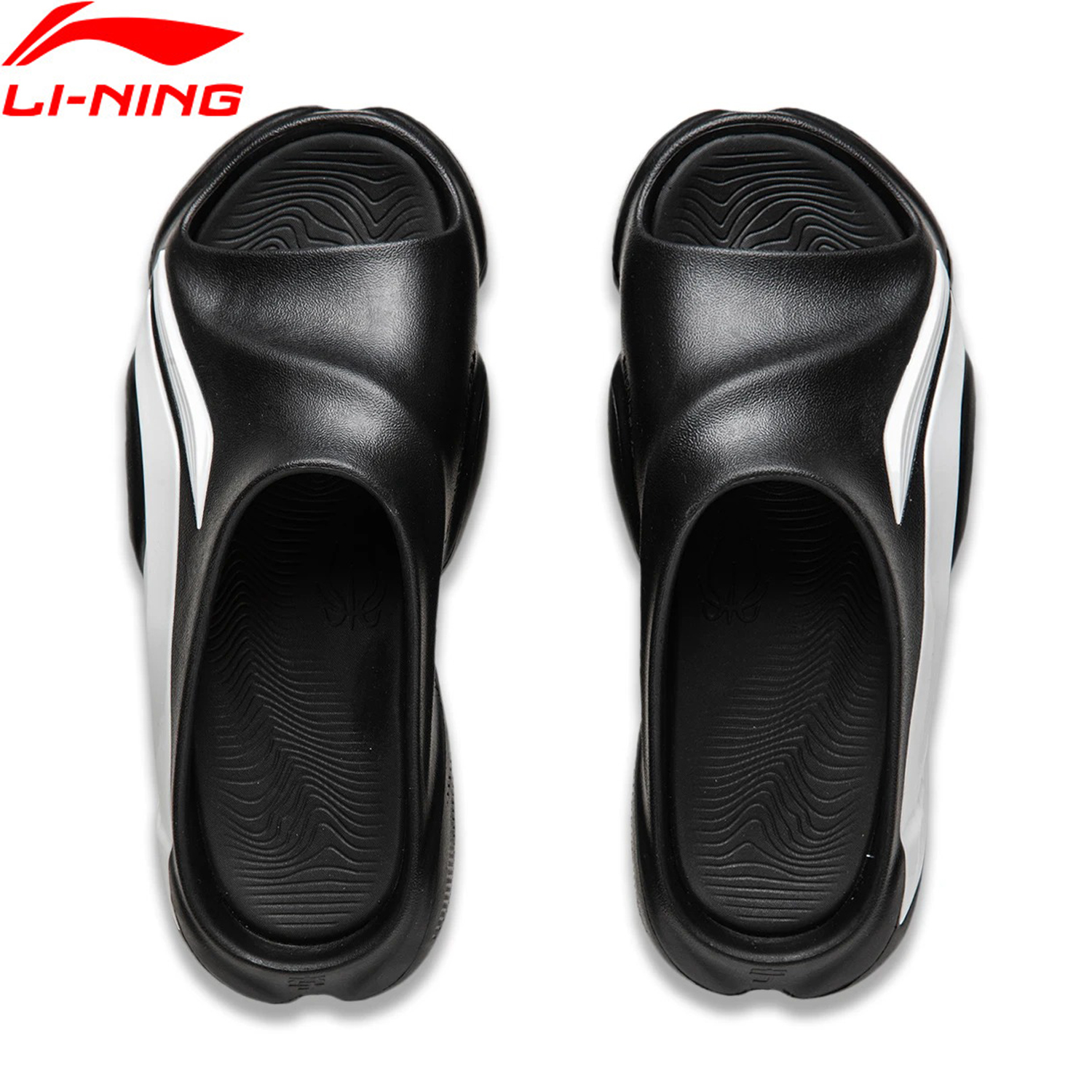Li-ning hombres BADFIVE SLIDE baloncesto fuera de la cancha zapatillas transpirable deportes al aire libre sandalia ocio forro sandalias de playa ABTU001