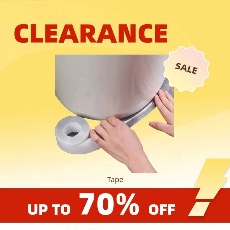 Clearance_1 Rollo de cinta autoadhesiva de PVC transparente impermeable, perfecta para baños, inodoros, lavabos y cocinas-Super Adhe