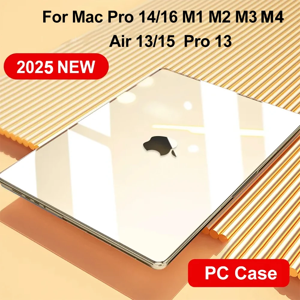 Laptop Cases for Macbook Pro 14 M5 Chip 2025 Case ,For Macbook Air 13 M4 M3 M2 2025-2022 Cover,Crystal Clear