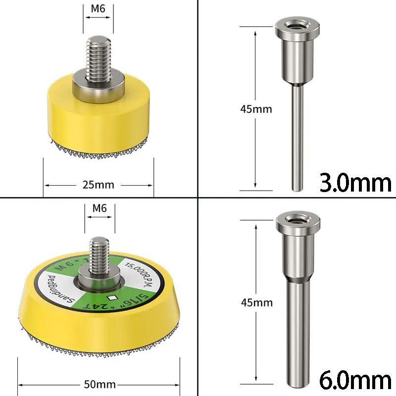 60Pcs 1/2Inch 25/50mm Sanding Discs Pads Set 100-2000  Abrasive Polishing Pad Kit For Dremel Rotary Tool Sandpapers Accessories