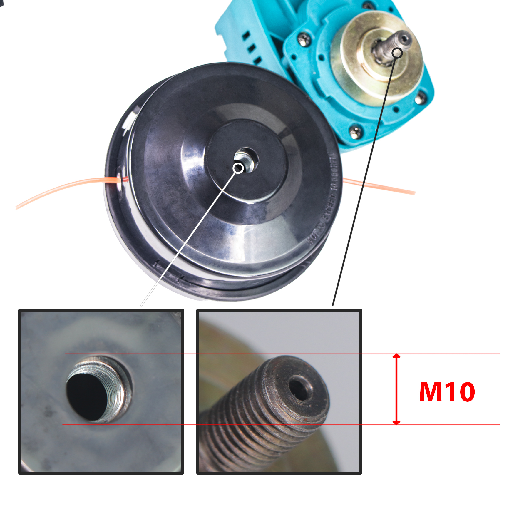 T TOVIA 가솔린 브러시 커터용 일반 가정용 라인 트리머 헤드