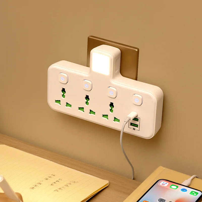 EU UK AU US Stecker AC Steckdose Steckdosenleiste Multiprise Steckdose Universal Netzwerk Filter USB Cherger Separate Switch Licht Adapter