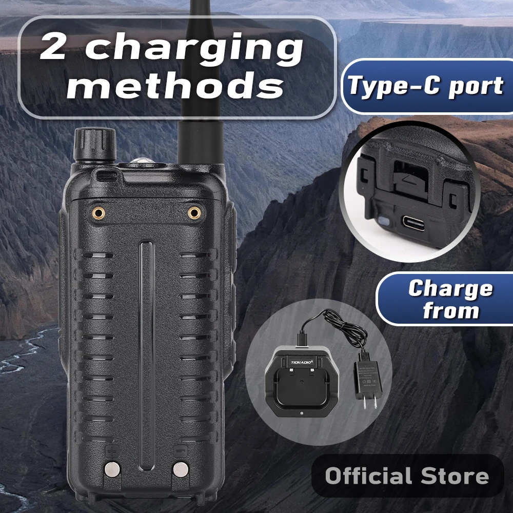 2PCS TIDRADIO H3 Walkie Talkie Radio bidirezionale APP del telefono Programmazione wireless Dual PTT Air Band Radio a lungo raggio USB-C Programmazione