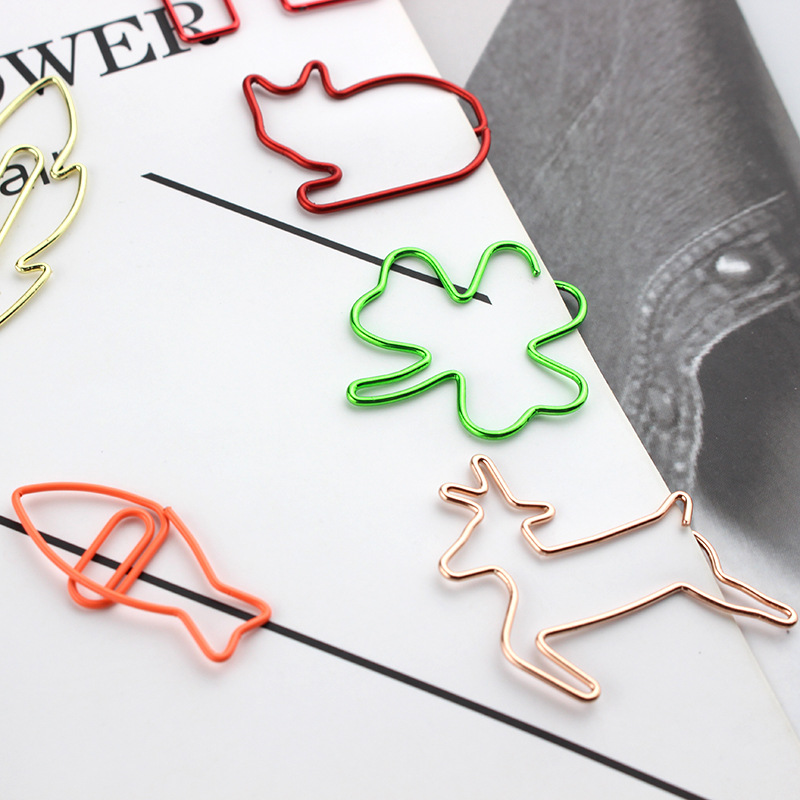 30個かわいいペーパークリップブックマーク文房具スクラップブックガジェット学用品オフィスかわいいデスクorgainzerアクセサリー