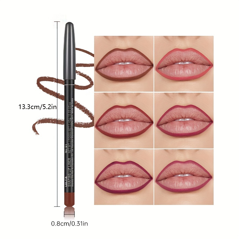Delineador labial fosco luxuoso, aplicação suave e de longa duração para contorno e enchimento perfeitos, tons versáteis para todos os tipos de pele