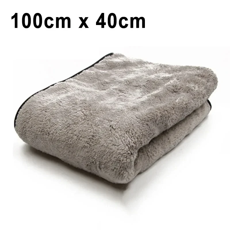 Toalha de microfibra para lavagem de carro, 100x40 60x40cm, secagem rápida, limpeza automática, pano extra macio, alta absorção de água para acessórios de lavagem