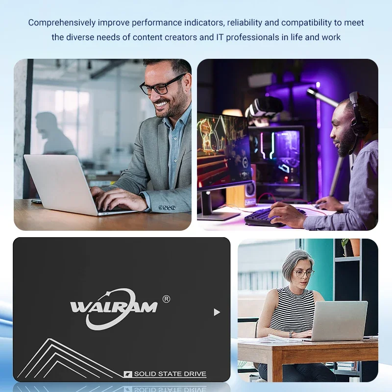 Walram 2.5 SATA 3 SSD 256GB 240GB 128GB 120GB Disco rigido Laptop PC Desktop SSD 1TB 480GB 512GB Unità a stato solido 1TB 240 GB HDD
