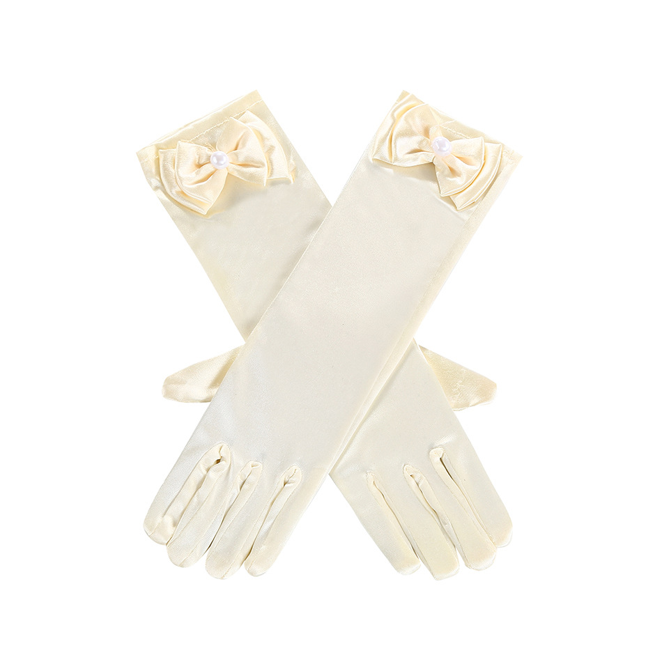 Disney princesa luvas arco pérola luvas cosplay crianças vestir acessórios