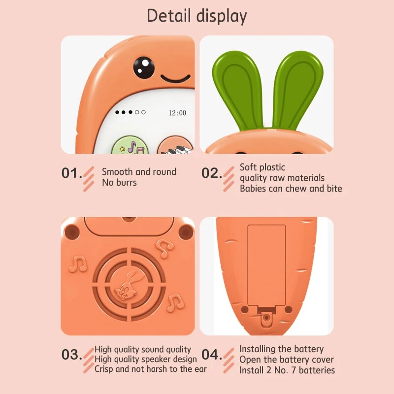 Celular mordendo inteligente, Educação Infantil, Cartoon Puzzle, História Musical, Aprendendo Brinquedo Telefone