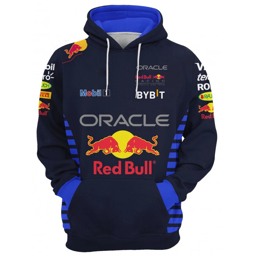 Sudadera con capucha Red Bull, moda con estampado 3D, sudadera con capucha para ciclismo para hombre, deportes al aire libre, sudadera de carreras Red Bull, sudadera con capucha para hombre Red Bull