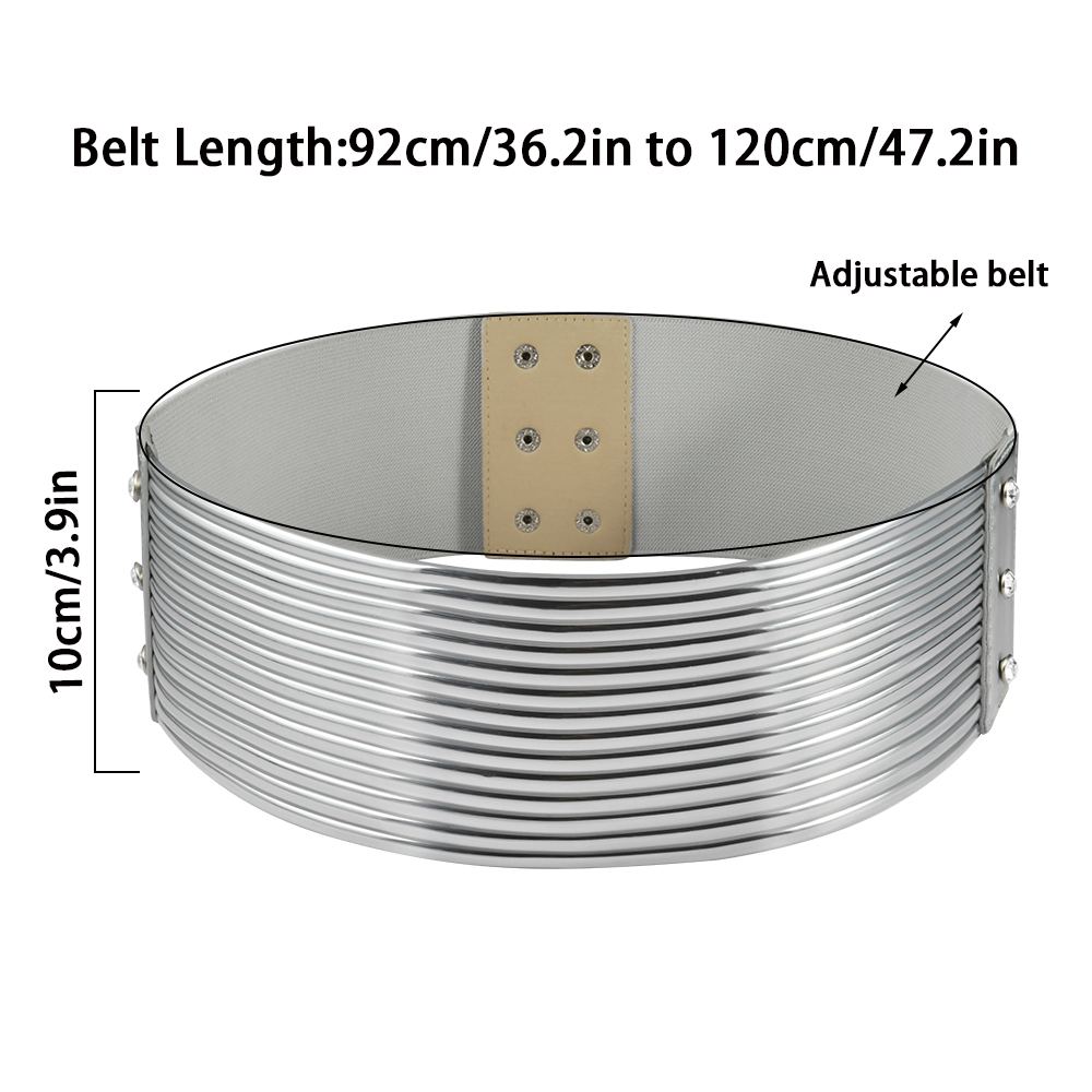 1 pieza de cinturón para mujer, corsé, cinturón ancho, cinturón con hebilla de Metal, corsé decorativo, correa, accesorio para vestido de fiesta, ajuste elástico
