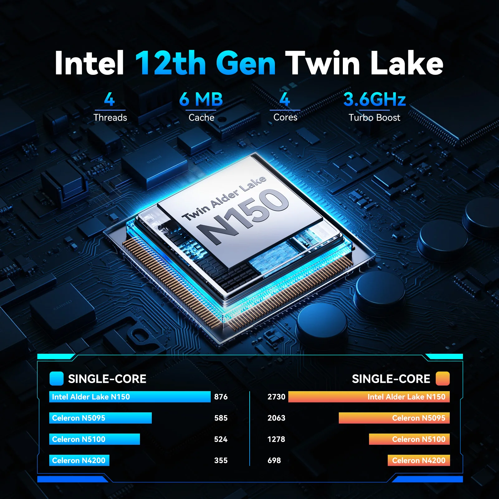 ACEMAGIC 18,5-Zoll-Laptop-Computer Windows 11 PRO 8000 mAh Akku Intel N150 Quad-Core-Prozessor 16 GB DDR4 RAM 512 GB SSD Wifi5