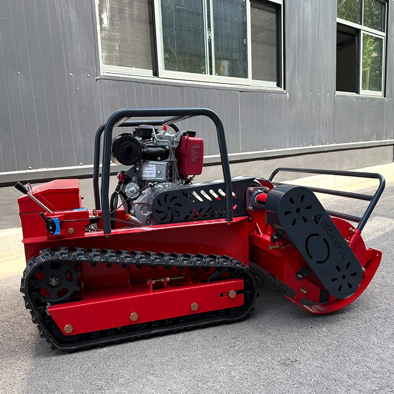 Customized 1200mm Grass Robot Slope Crawler Remote Control Flail  Mower