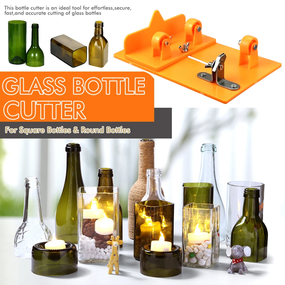 Hot Sale DIY Glass Bottle Cutter Adjustable Sizes Metal Glassbottle Cut Machine Wine Bottles Crafting Decorations Cutting Tools