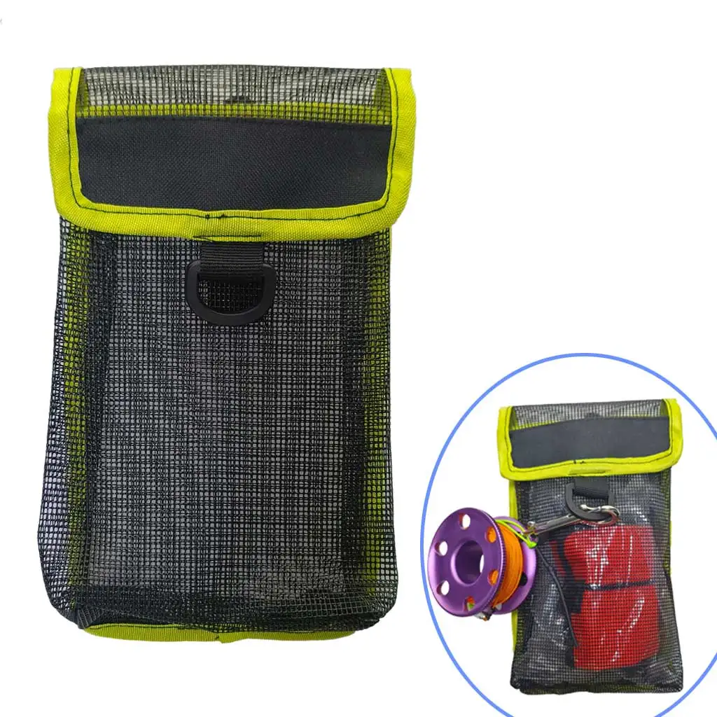 Bolsa de almacenamiento SMB para buceo, cueva tecnológica, señal de buceo, carrete para bañera, boya de salchicha a presión, marcador de seguridad para buzo, bolsa de transporte de malla