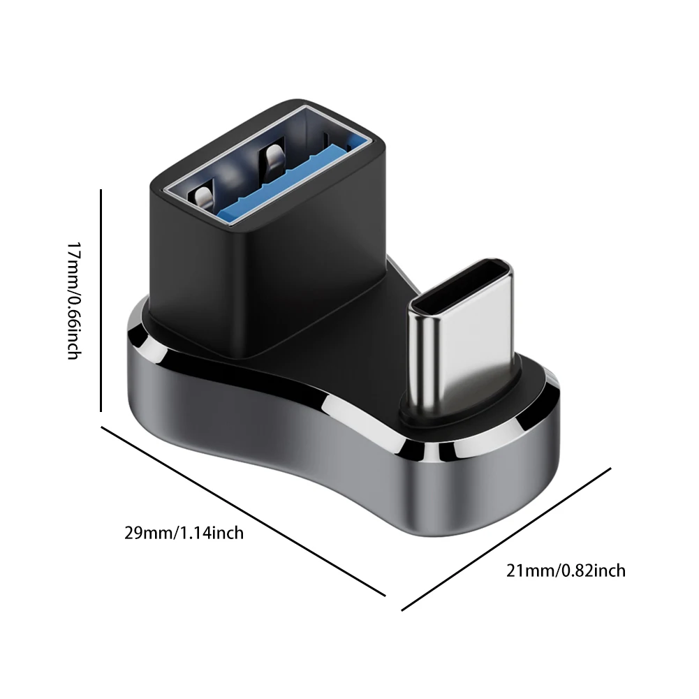 180 stopniowy Adapter USB C USB-C Adapter do szybkiego ładowania 20Gbps PD 140W Adapter do urządzeń parowych