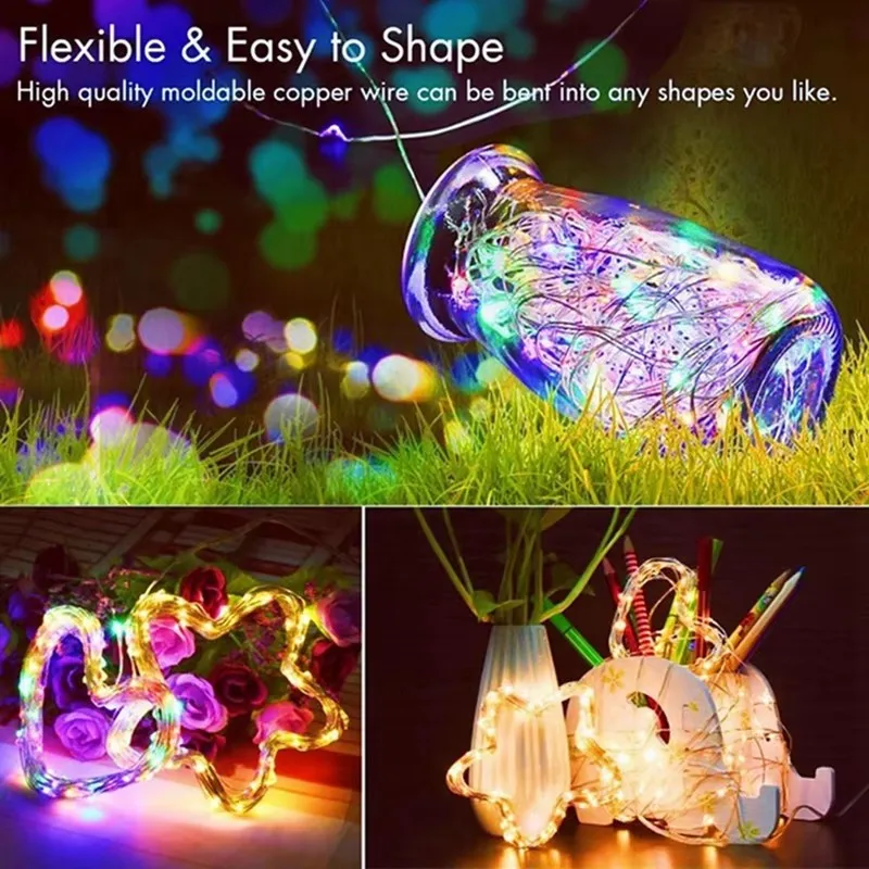 พร้อมแบตเตอรี่ 20 Pack String ไฟ Fairy เงินทองแดงลวดแบตเตอรี่ขับเคลื่อนไฟตกแต่งสําหรับงานแต่งงานตกแต่งคริสต์มาส