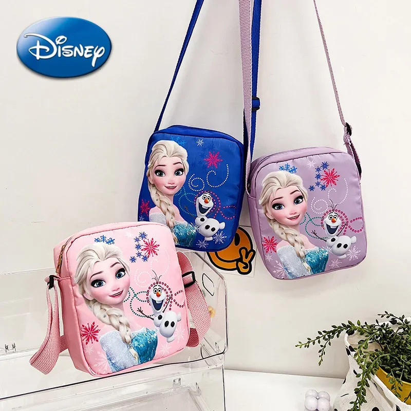 Mrożona torba dla dzieci śliczna księżniczka Crossbody Elsa prezent na żywo jedno ramię mobilna dziewczyna fioletowa wszechstronna modna kosmetyczka