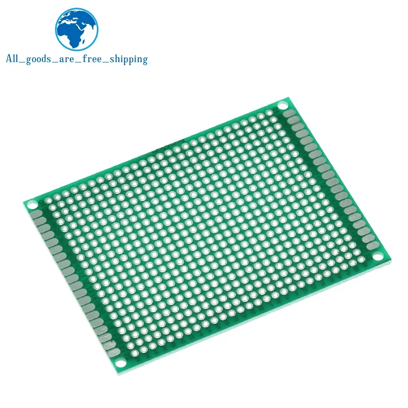 TZT  6*8 6X8cm Double Side Prototype Plate Breadboard Universal Circuit Board