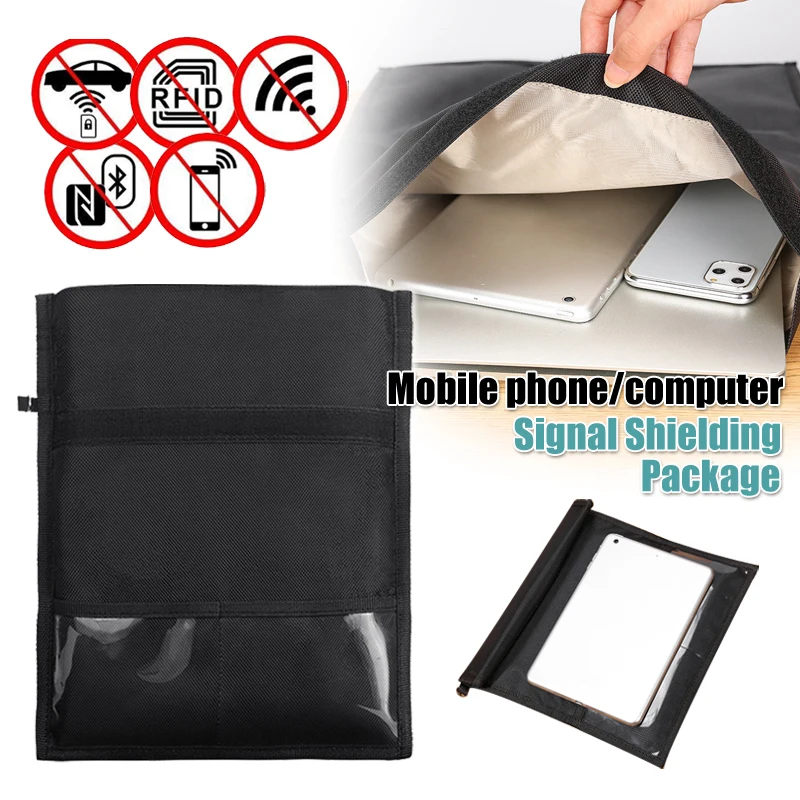 Faraday Bag for Laptop Phones Device Rfid Shielding Blocking Pouch Case Anti-Tracking Car Key Signal Blocker Case