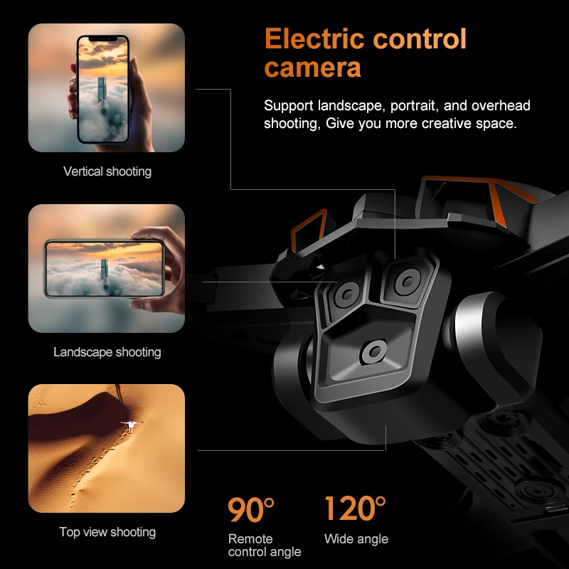 K12 Max RC Drone 8K Caméra HD Moteur sans balais 360 °   Évitement d'obstacles avec écran LCD pliable Quadcopter Dron RC Toys