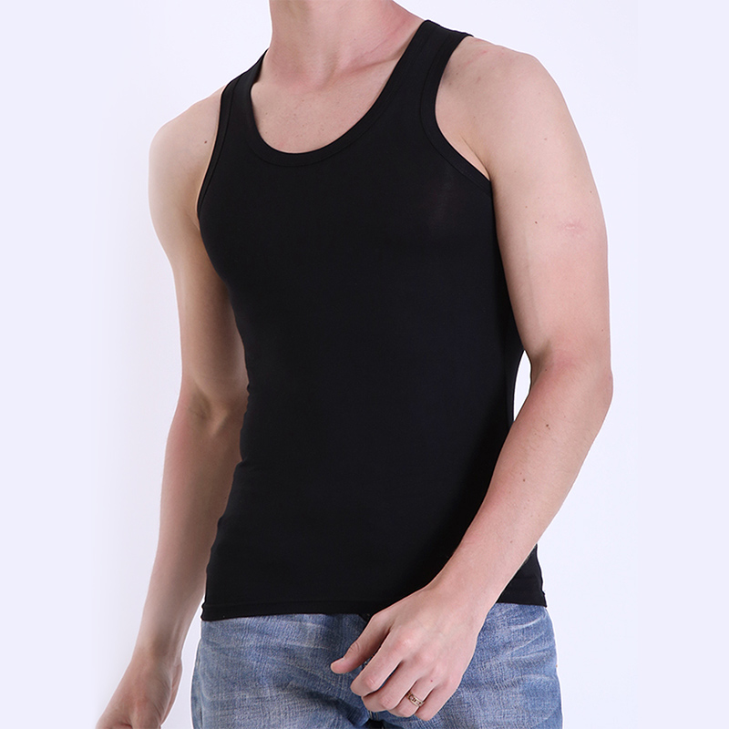 Giacca da allenamento fitness in puro cotone da uomo da 3/1 pezzo T-shirt senza maniche attillata in tinta unita quattro stagioni per adolescenti Scherzo casual