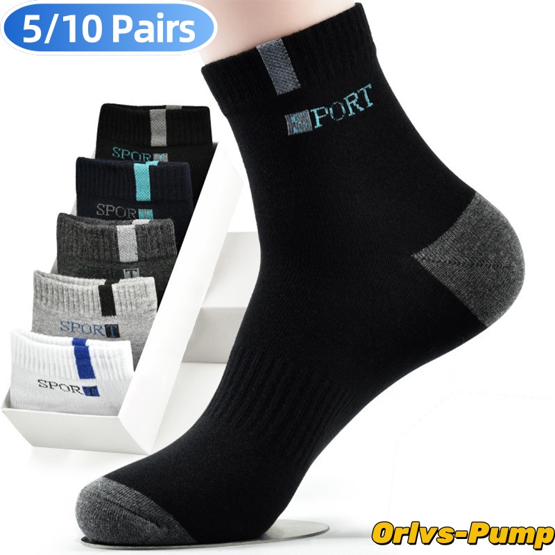 5/10 paia da uomo in fibra di bambù autunno inverno calzini da uomo in cotone traspirante calzino sportivo deodorante traspirante calzini da lavoro taglia 37-43