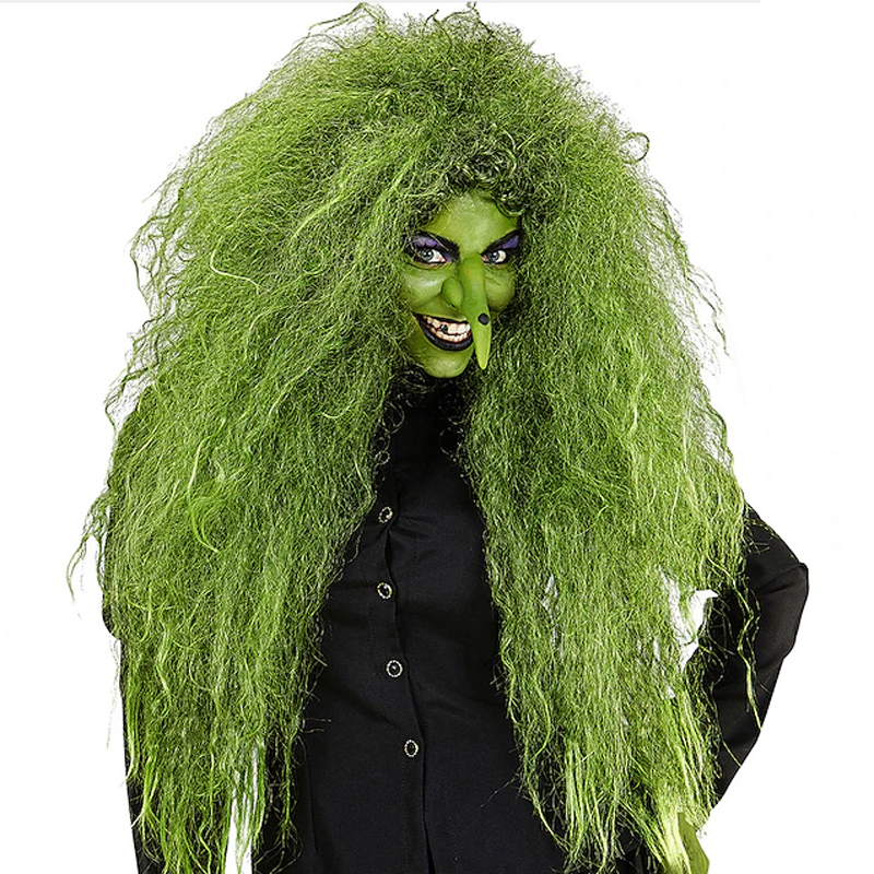 Hairjoy วิกวิกผมปลอมแม่มดป่าวิกปาร์ตี้ฮาโลวีนสีเทา