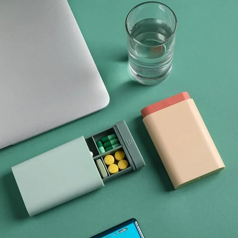 Tablet 7 dias 6 grades medicina óleos de peixe pequeno mini portátil viagem vitamina caixa pílula casos recipiente organizador armazenamento