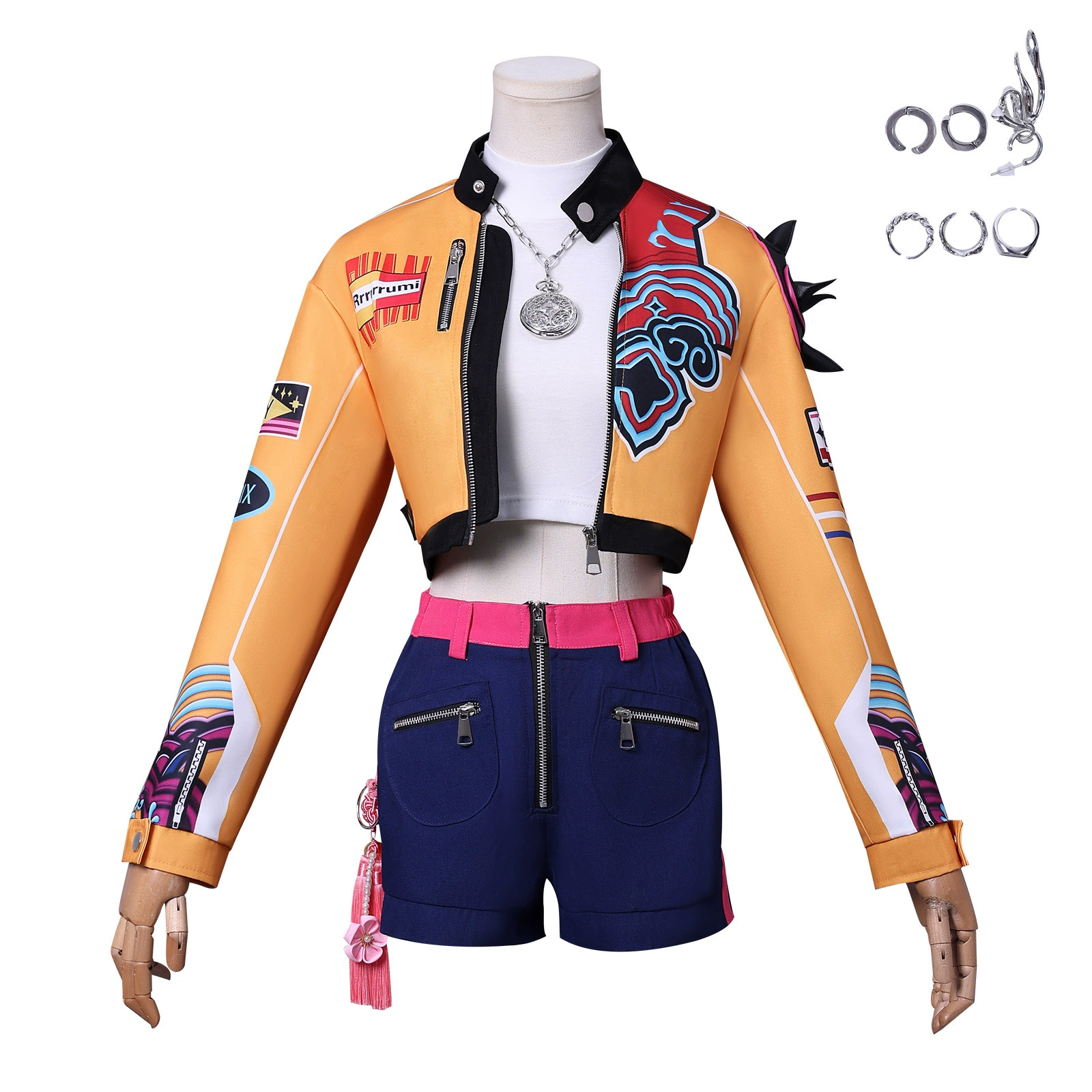 Peruka Kostium Cosplay Rumi KPop Damska Dziewczęca Halloween KarnawaComic-con Impreza Przebranie