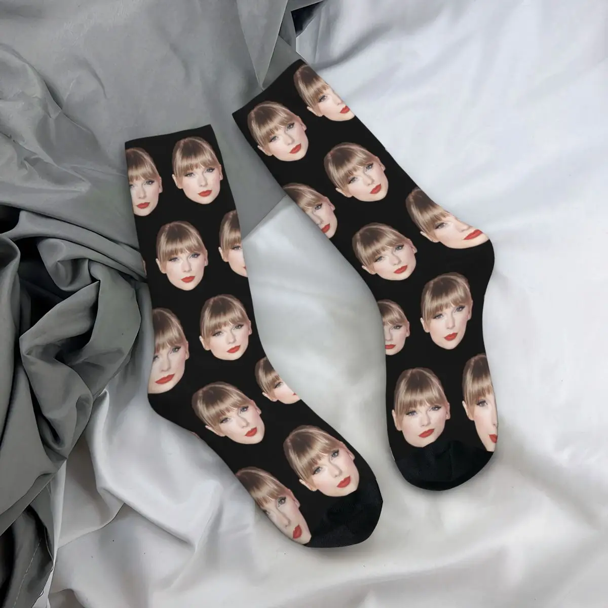 Calcetines informales de Taylors Face The Eras para hombre y mujer, calcetín con gráfico, primavera, verano, Otoño e Invierno